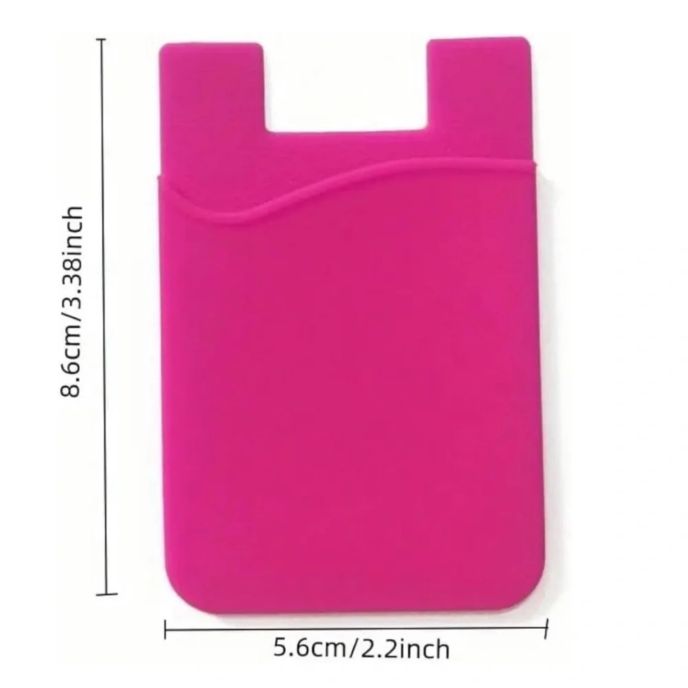 💞 New Green Adhesive Silicone Card Holder Sleeve for Smartphones